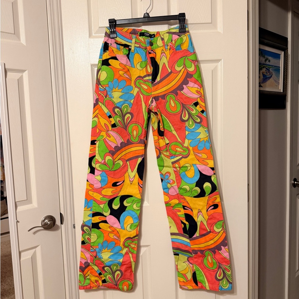 Colorful Abstract Patterned Pants